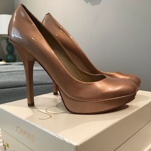 Joan and David “Flipp” Nude Platform Heels